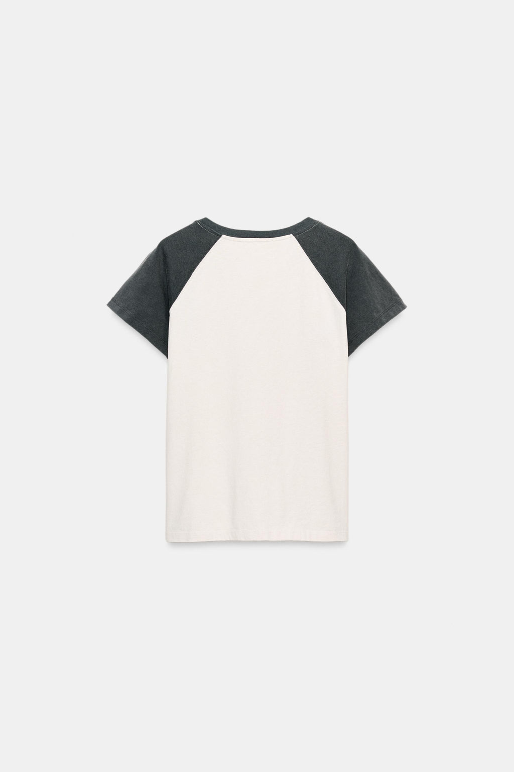 CAMISETA LAVADA MANGA RANGL?N / Crudo