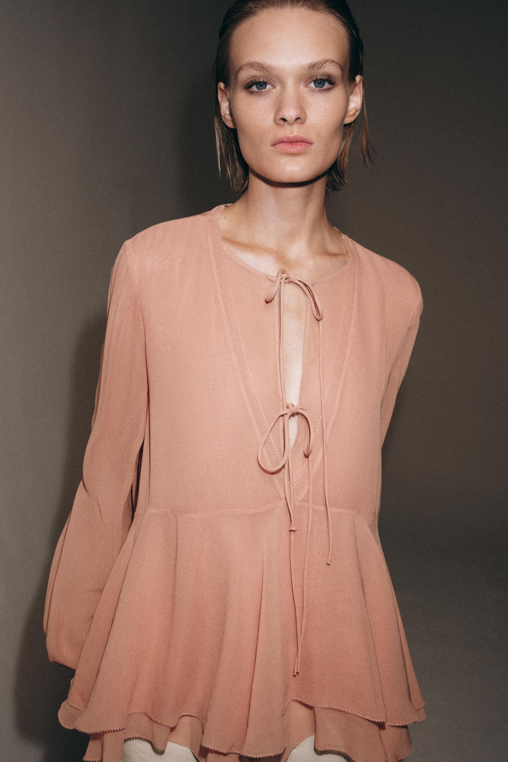 BLUSA VOLANTES ZW COLLECTION / Rosa - Zara фото 6