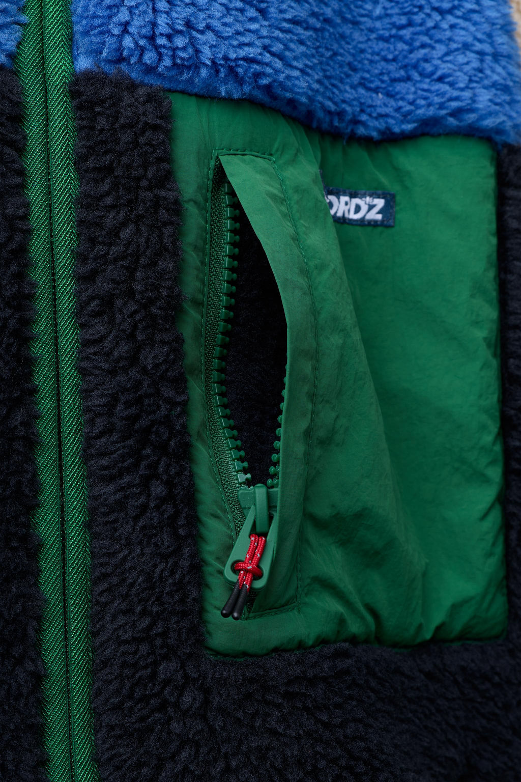COLOUR BLOCK FAUX SHEARLING JACKET WITH HOOD - Zara фото 8