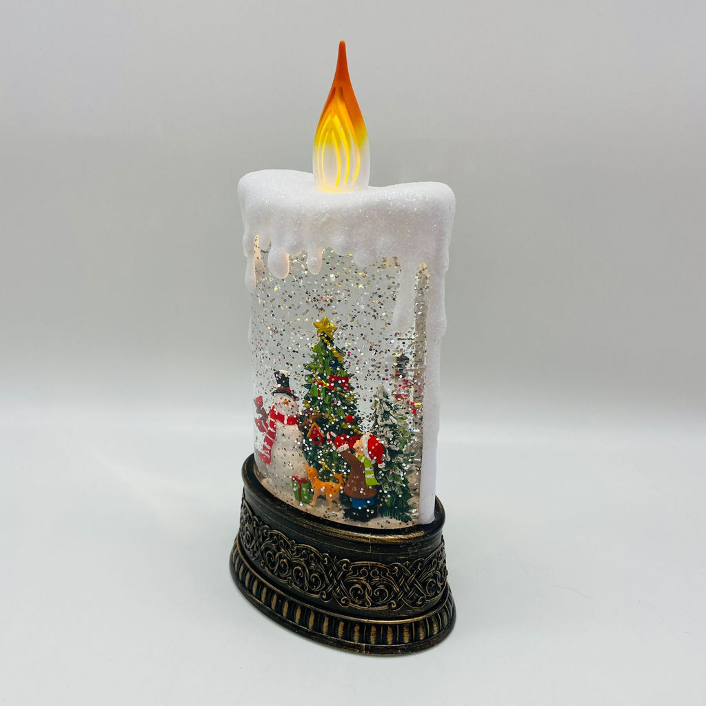 Новогодний декор стекло - Ночник-свеча 25 см (арт. WDL-23016A/B/D) в ассортименте - Ип лебедев о.ю фото 3