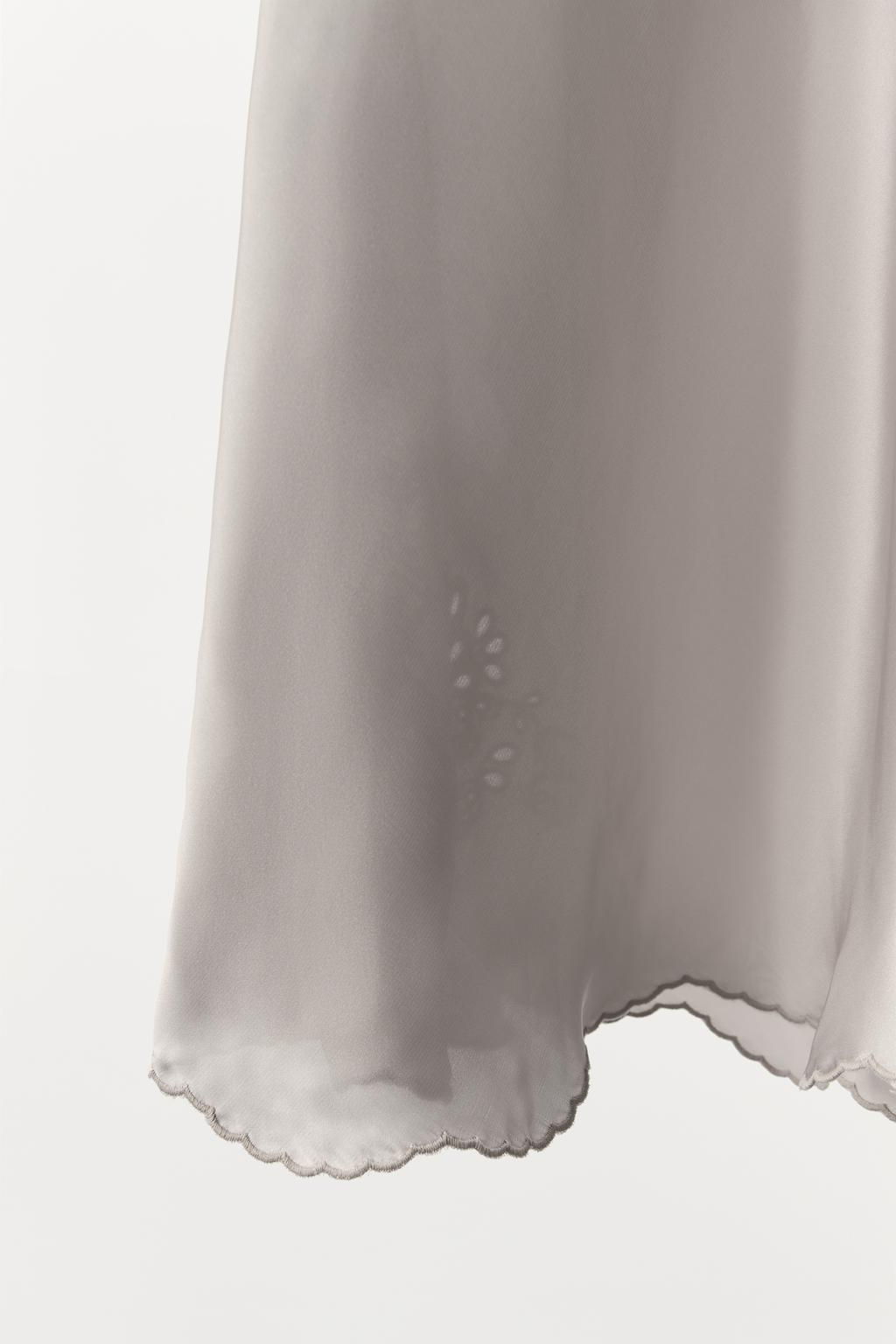 EMBROIDERED SATIN CAMISOLE DRESS - Zara фото 7