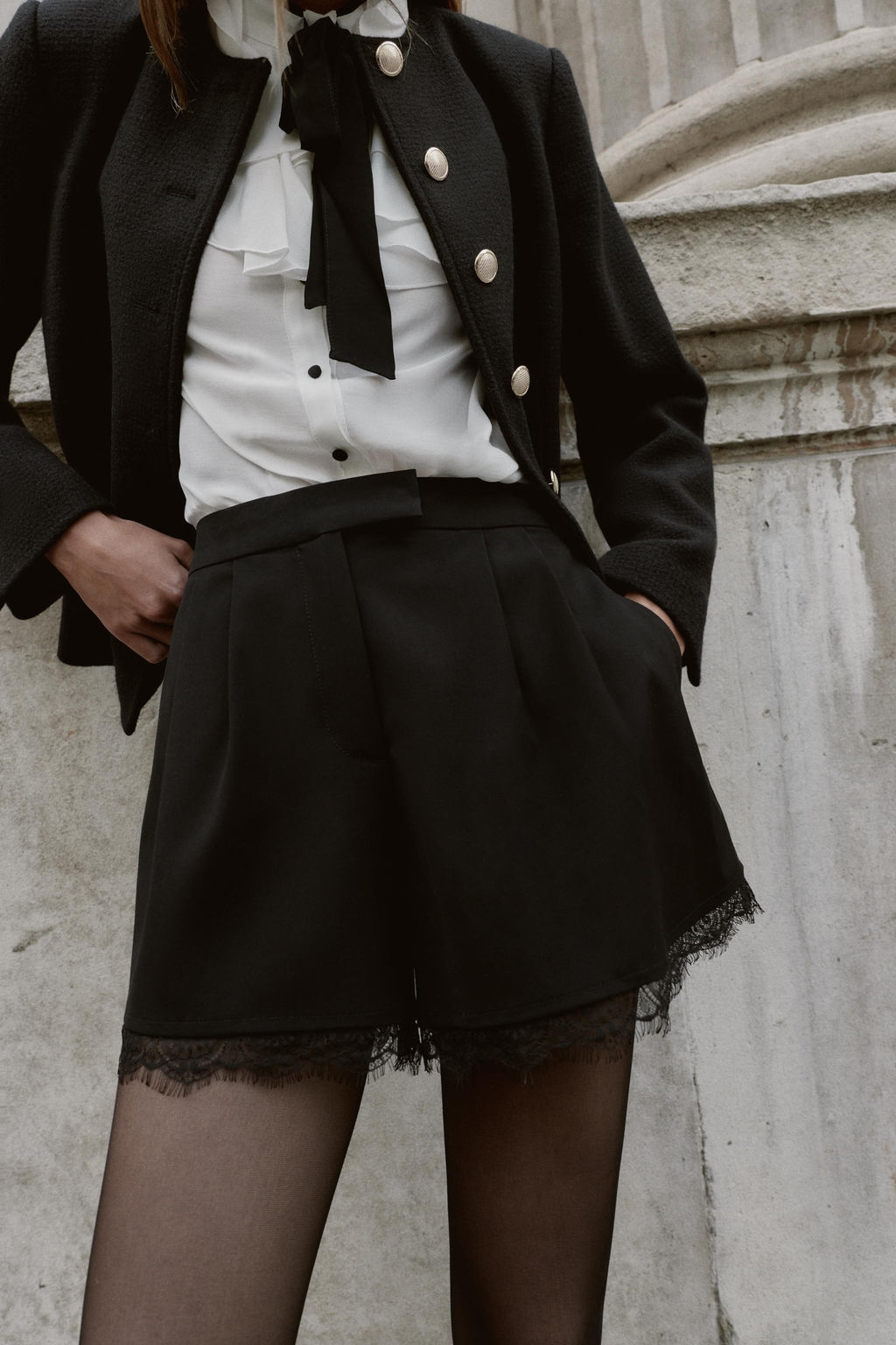 LACE BERMUDA SHORTS - Zara фото 4