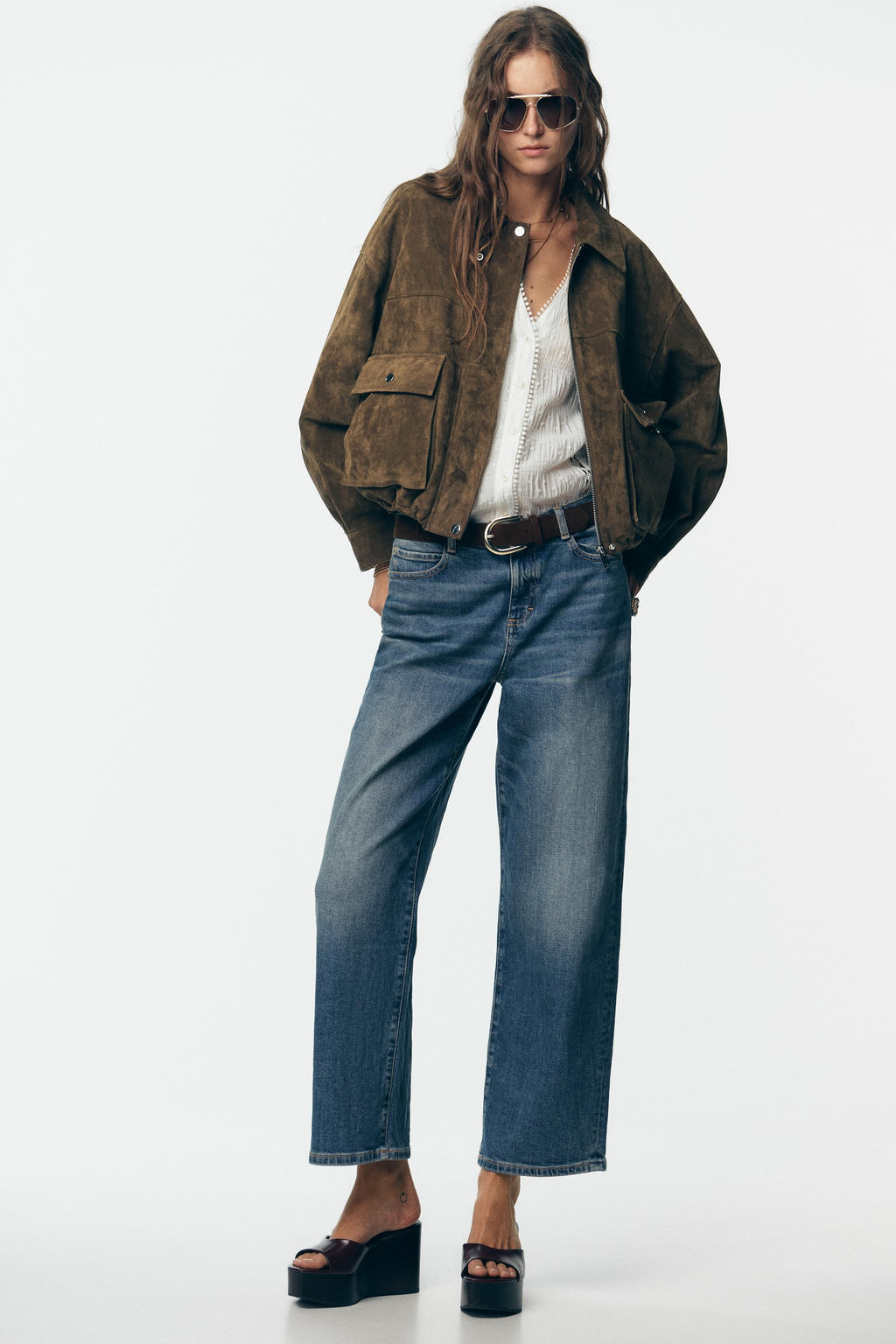 JEANS Z1975 STRAIGHT LOOSE MID-WAIST - Zara фото 5