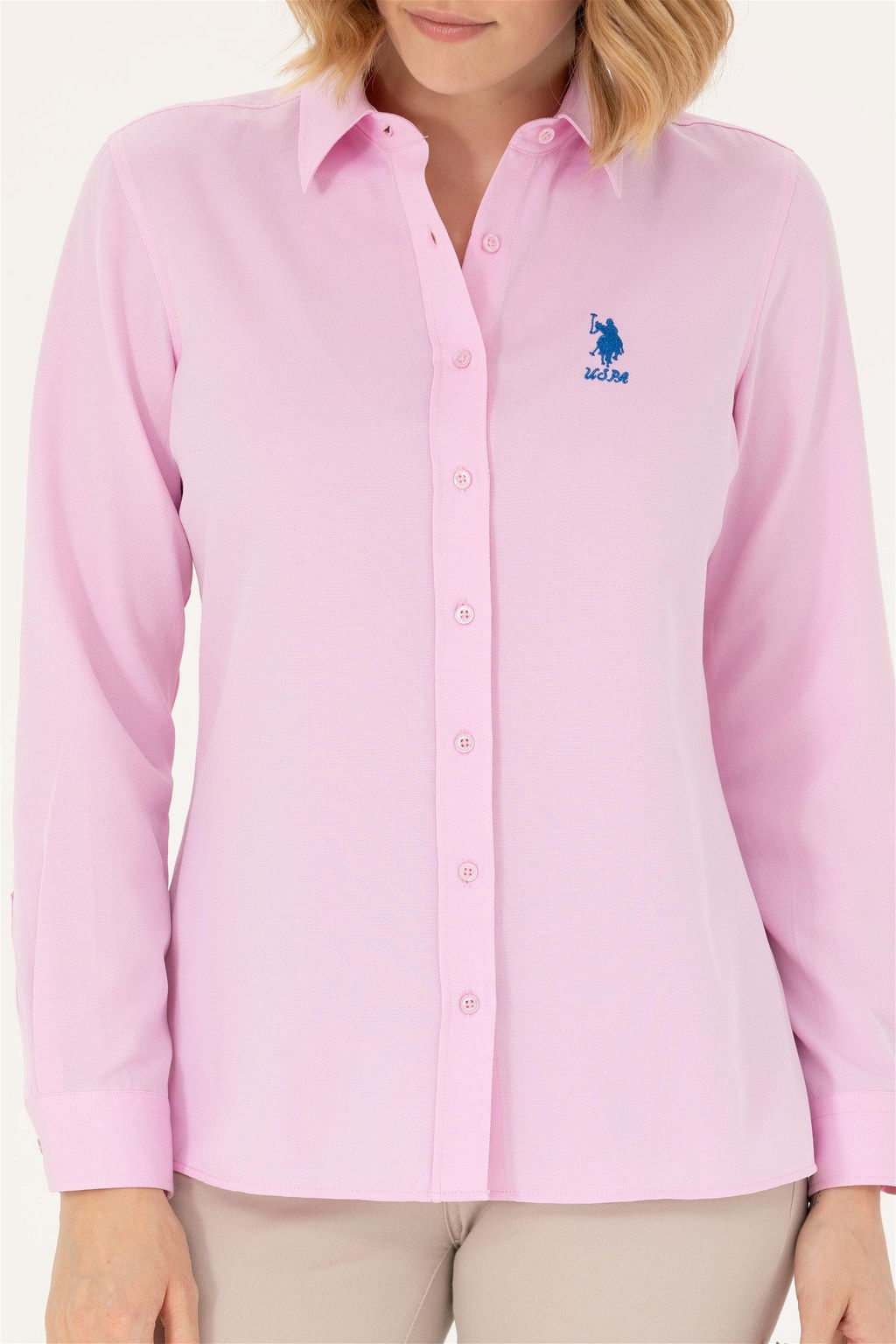 U. S. Polo Assn Женская базовая рубашка с длинным рукавом Magnolia - U.s. polo assn фото 6