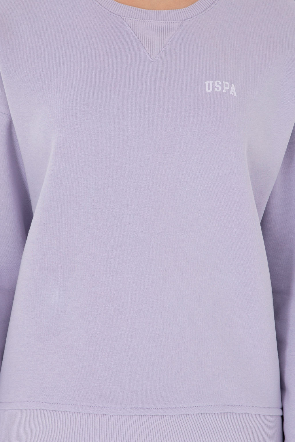 Женский сиреневый базовый свитшот с круглым вырезом - U.s. polo assn фото 19
