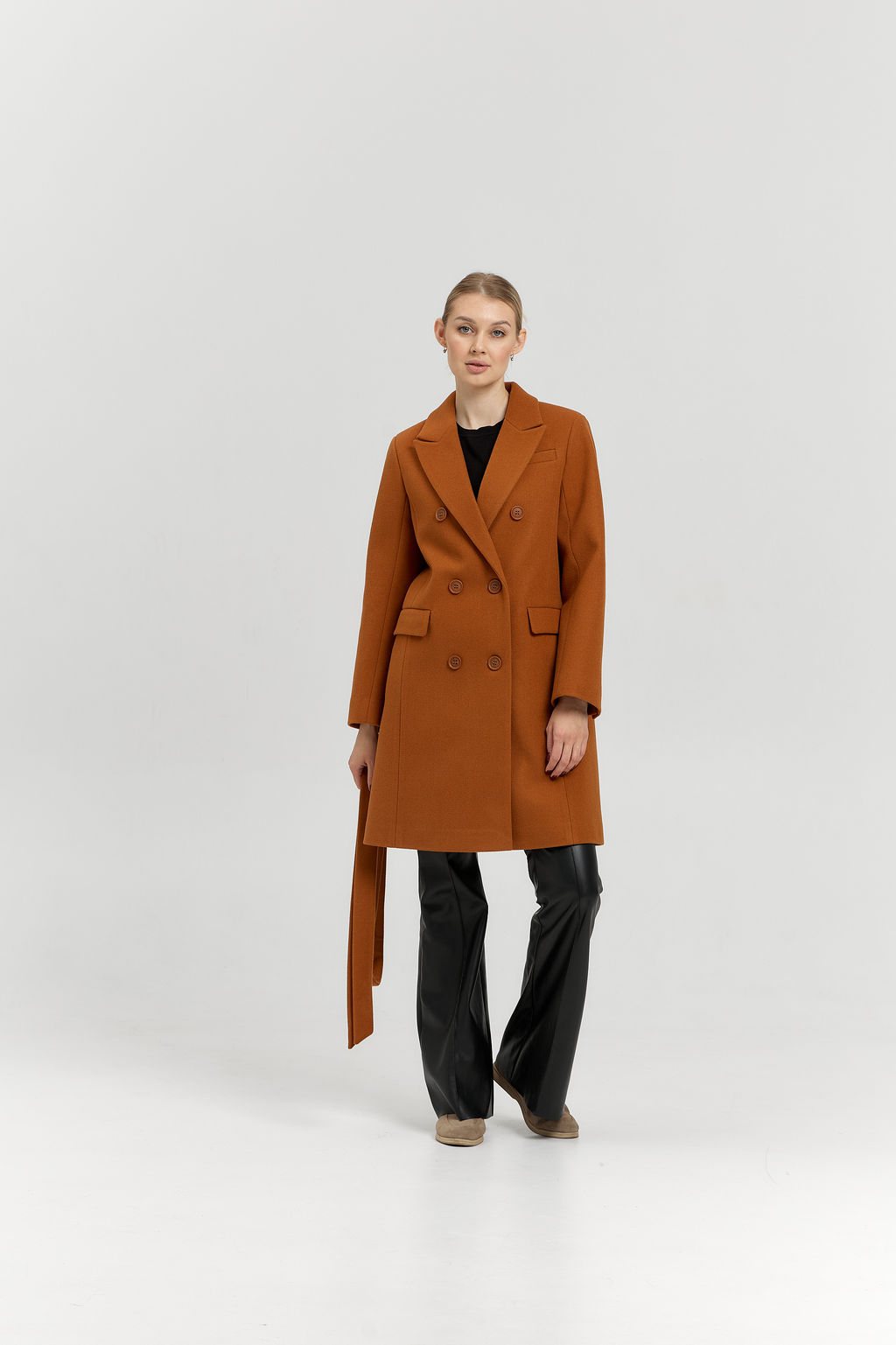 Пальто женское демисезонное 26897 (карамель)