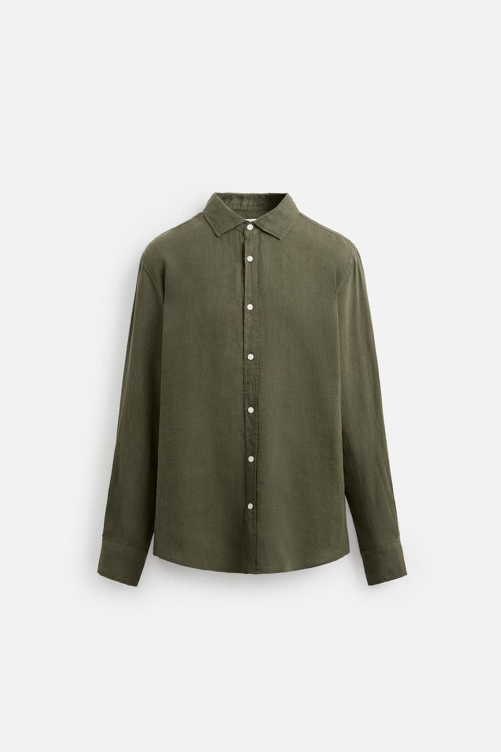 100% LINEN SHIRT - Zara фото 8