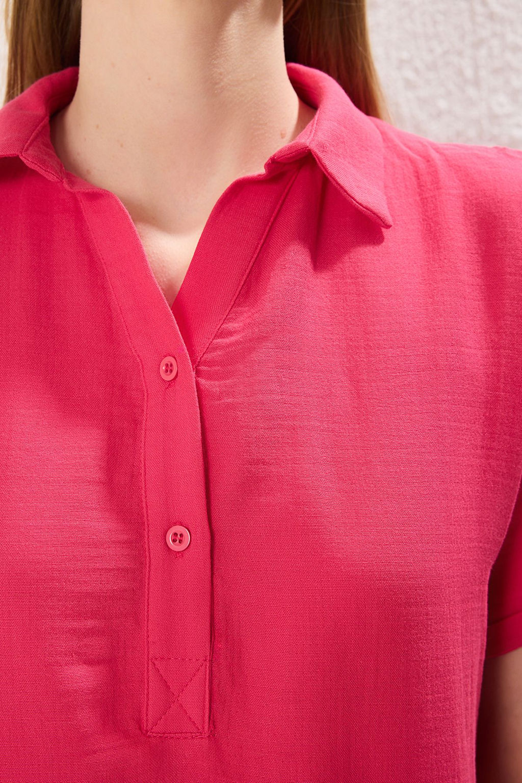 TRENDYOLMILLA Fusya Duz Kesim Muslin Midi Dokuma Elbise TWOSS25EL00171  фото 5