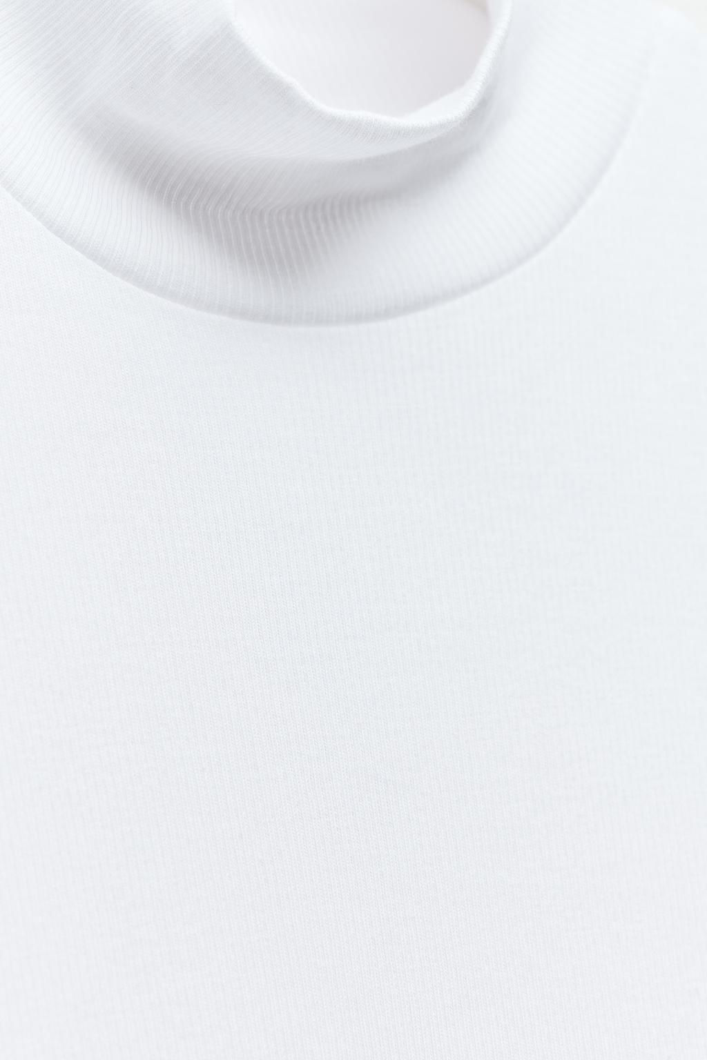 RIBBED HIGH NECK T-SHIRT - Zara фото 5
