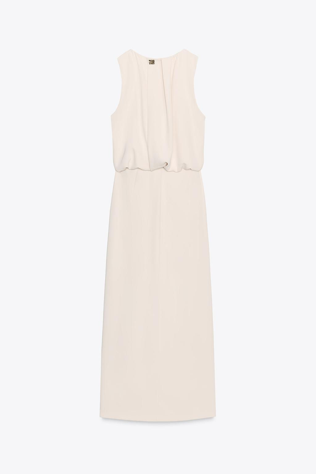 GATHERED WAIST MIDI DRESS - Zara фото 9