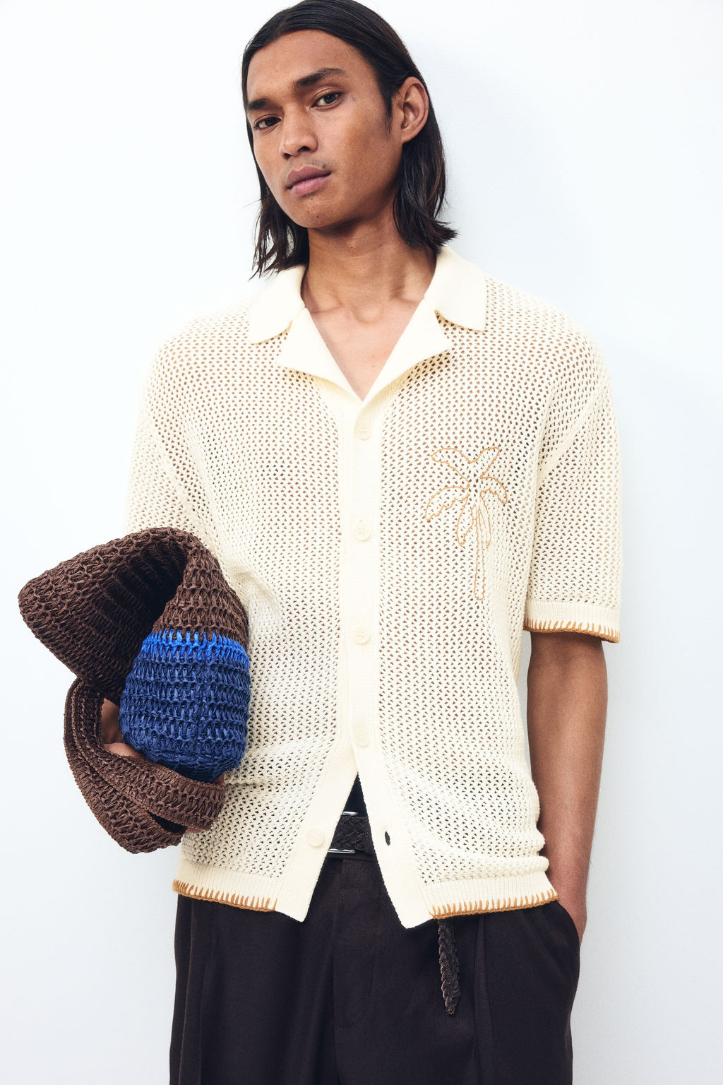 Camisa resort en punto calado Relaxed Fit - H&m фото 2