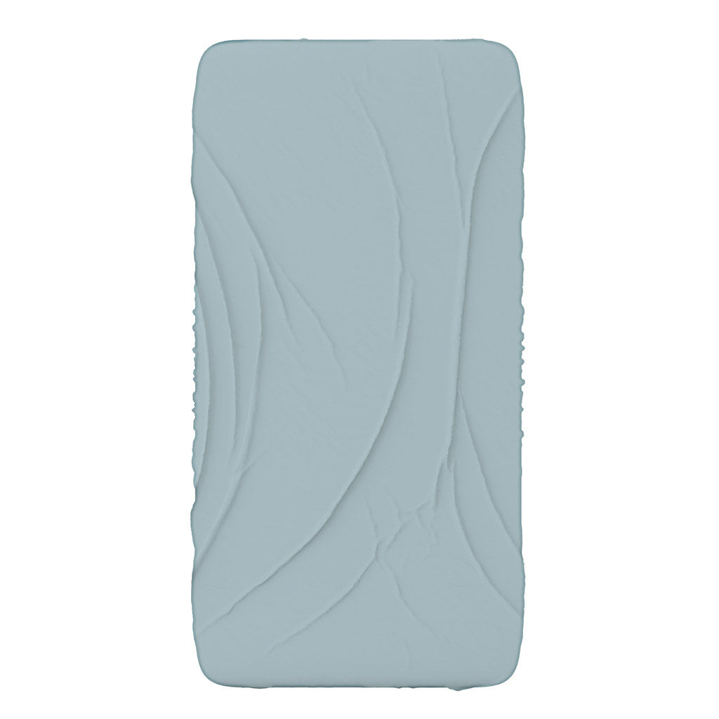 Простыня 1,5 спальная "Голубая мята" 150х220см, сатин 135г/м2, хлопок 100%, упаковка "классическая" ПВХ 28х41см, "Домашняя мода" (Россия)