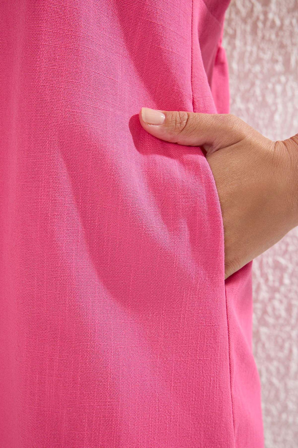 Trendyolmilla Yag Yesili Keten Kar?s?ml? A Kesim Gipeli Ask?lar? Ayarlanabilir Mini Dokuma Elbise TWOSS25EL00648  фото 13