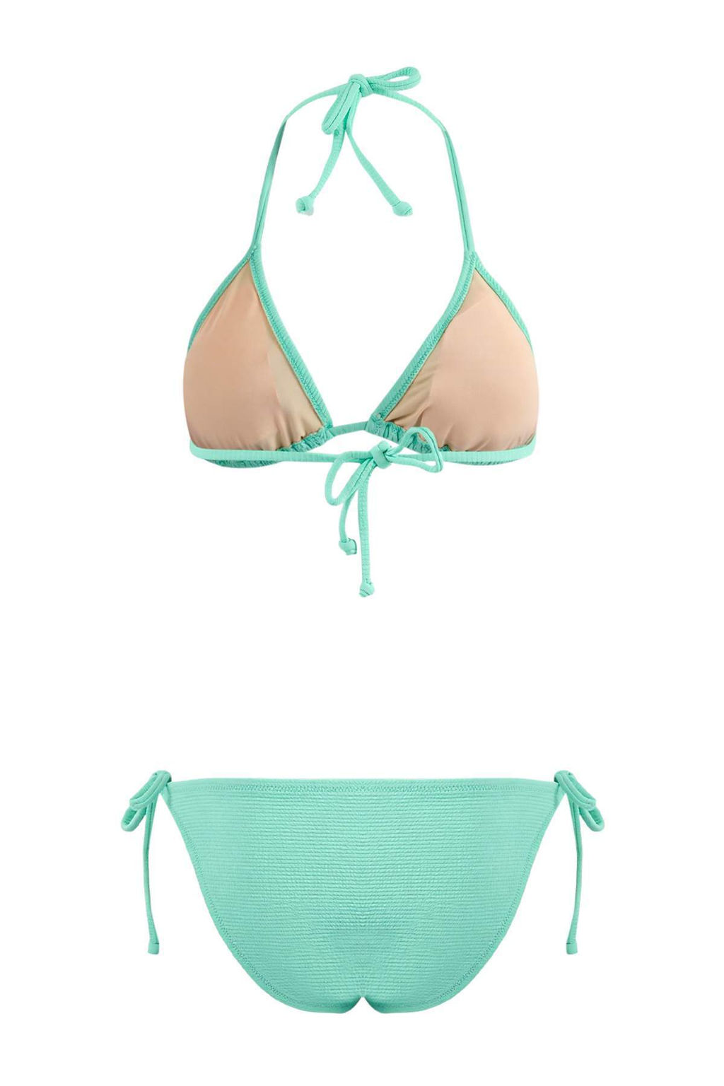 TRENDYOLMILLA Siyah Ucgen Dokulu Regular Bikini Tak?m? TBESS25BT00153  фото 11
