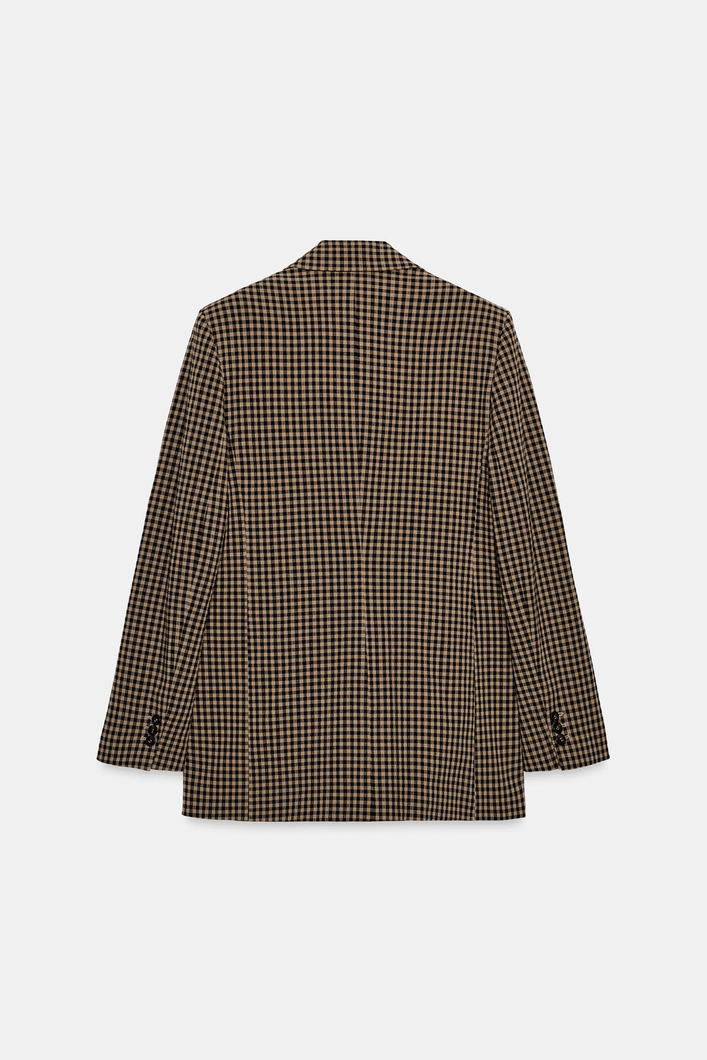 BLAZER OVERSIZE CUADRO VICHY / Beige-marro - Zara фото 8