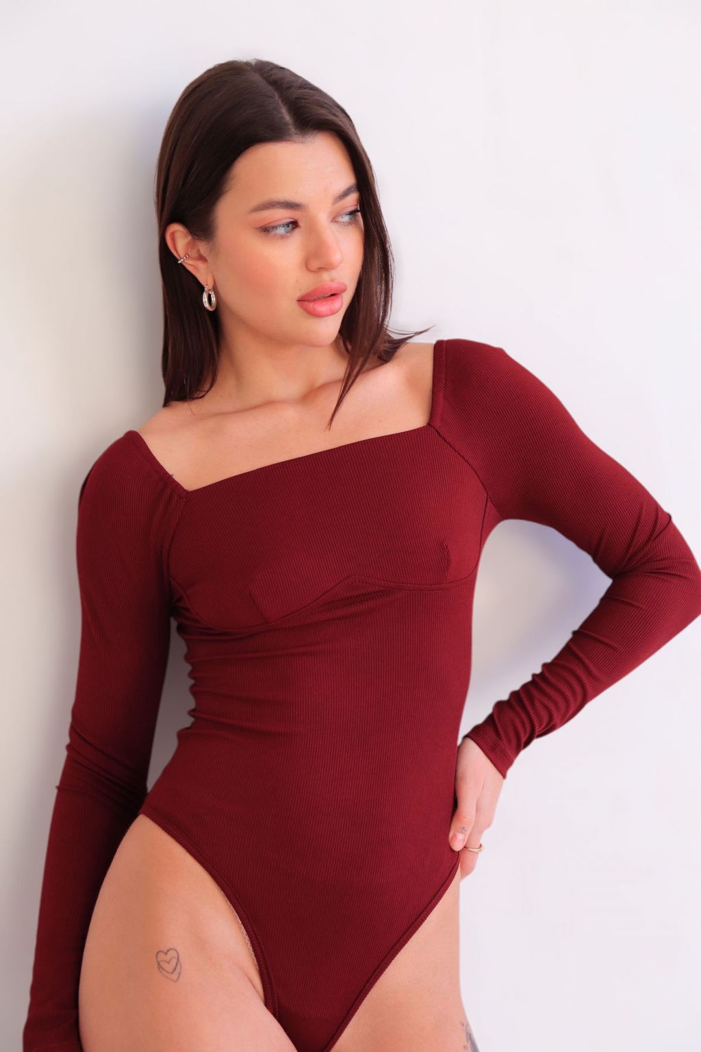 Martichelli Боди бордовое  фото 9