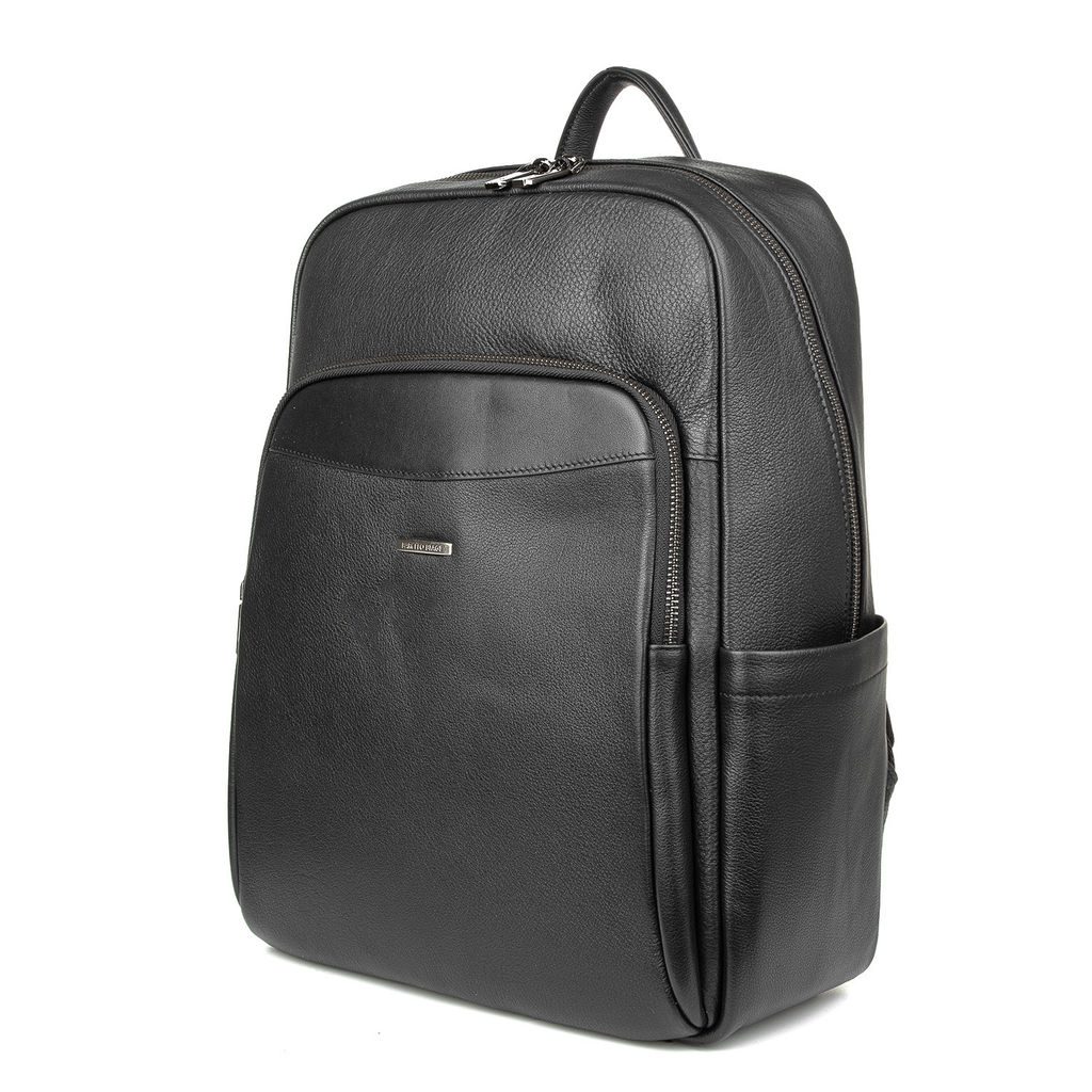 B191229-3 black, Мужской кожаный рюкзак, Barcelo Biagi