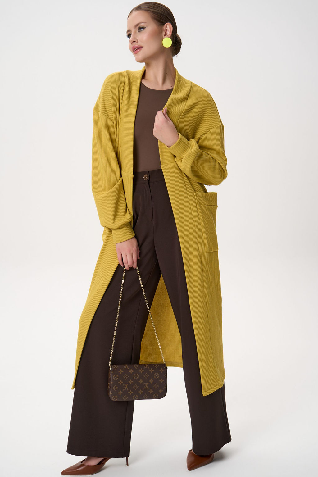 Кардиган Катрис (горчичный) - Эльза фото 10