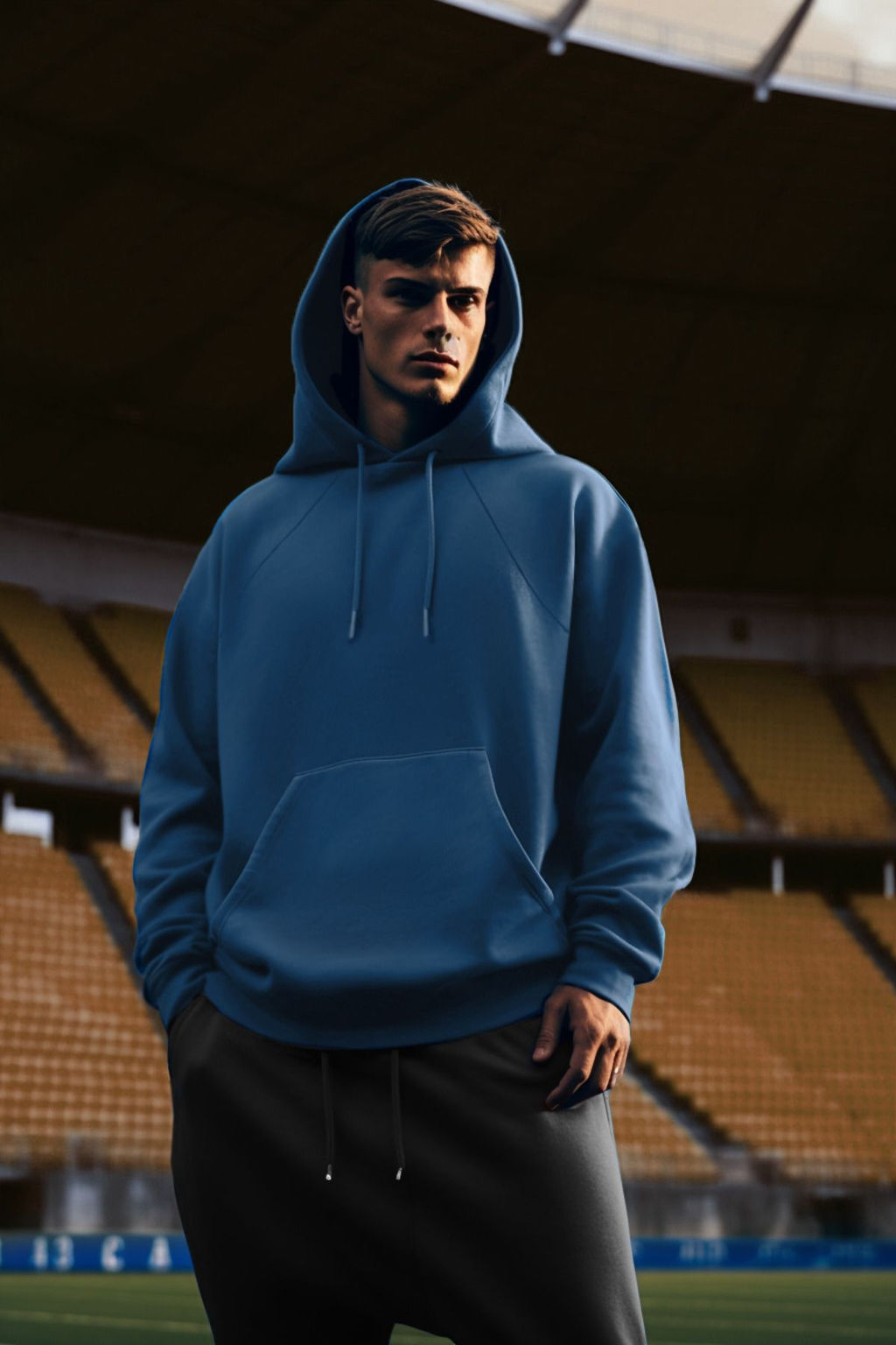 TRENDYOL MAN Siyah Basic Oversize/Genis Kesim Kapusonlu Ici Polarl? Sweatshirt TMNAW23SW00192 - Trendyolmilla фото 25