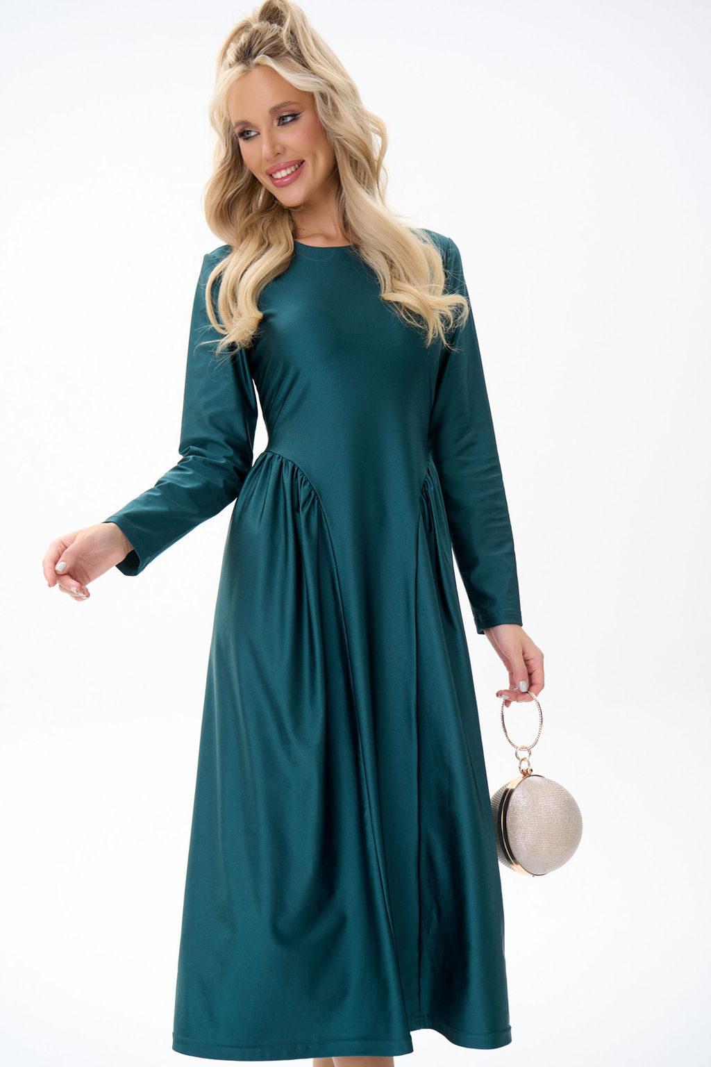 Платье Донна (изумрдный) - Эльза фото 14