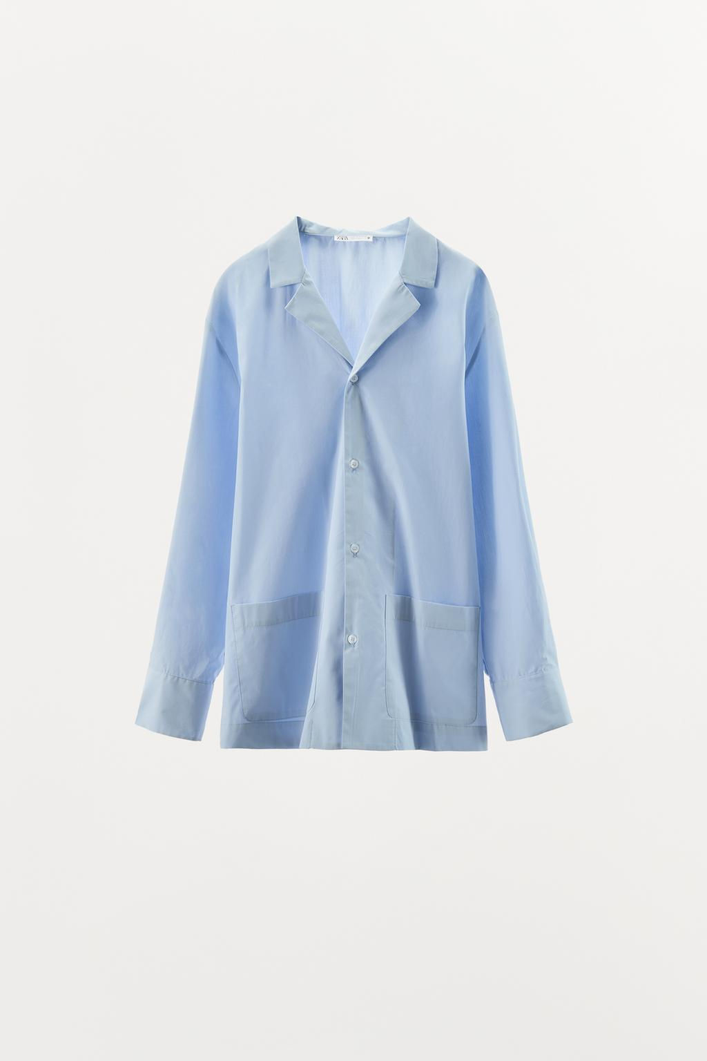 COTTON PYJAMA SHIRT - Zara фото 4