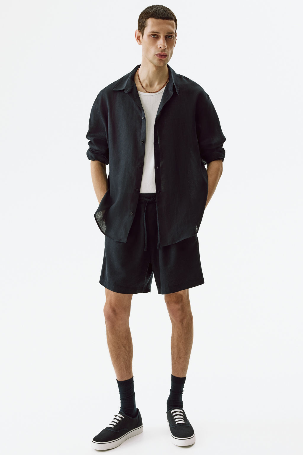 Camisa de lino Relaxed Fit - H&m фото 6