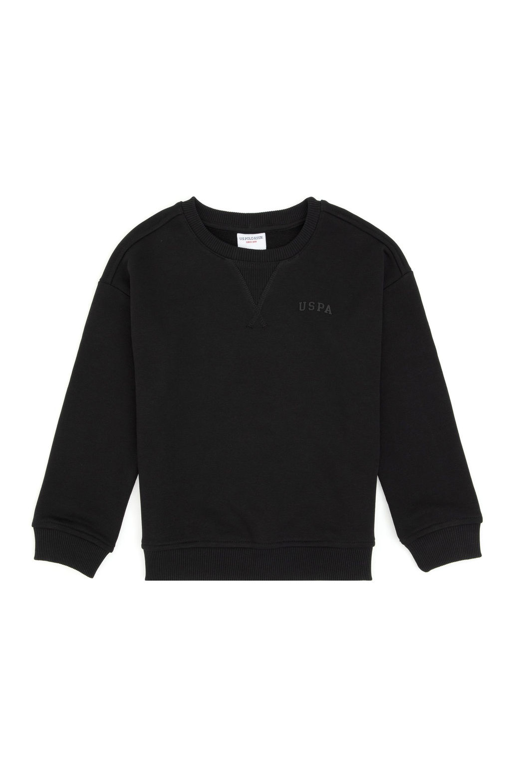 Erkek _ocuk Siyah Bisiklet Yaka Basic Sweatshirt - U.s. polo assn фото 2