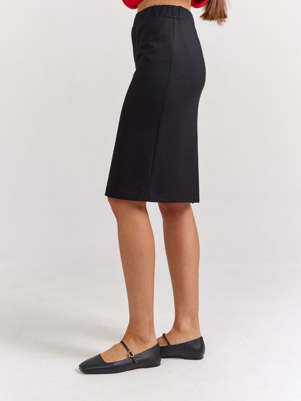 Юбка на круговой резинке из плотного трикотажа