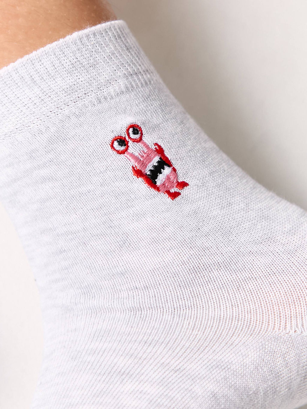 Цена за 2 пары. Носки классические CONTE-KIDS Однотонные хлопковые носки с вышивкой TIP-TOP - Conte elegant фото 2