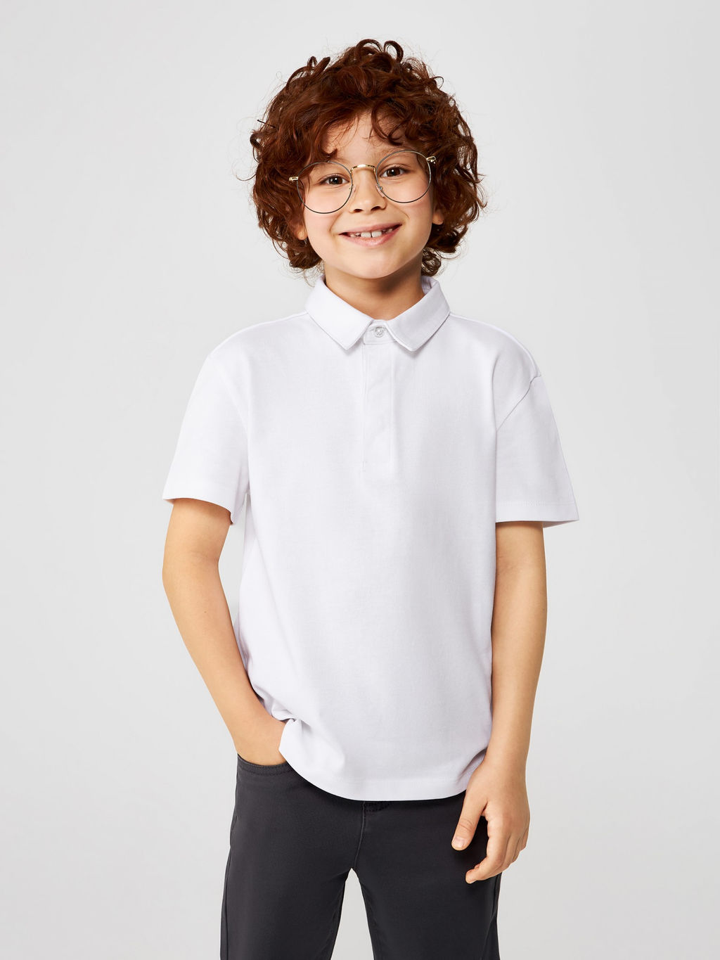ACOOLA / Сорочка-поло верхняя для мальчиков Rian белый  фото 4