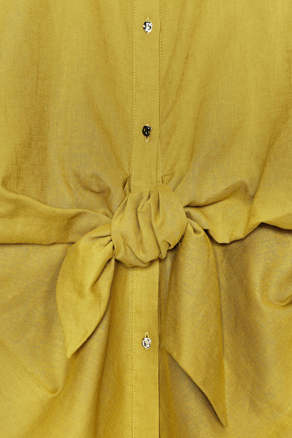 LINEN BLEND KNOT SHIRT - Zara фото 14