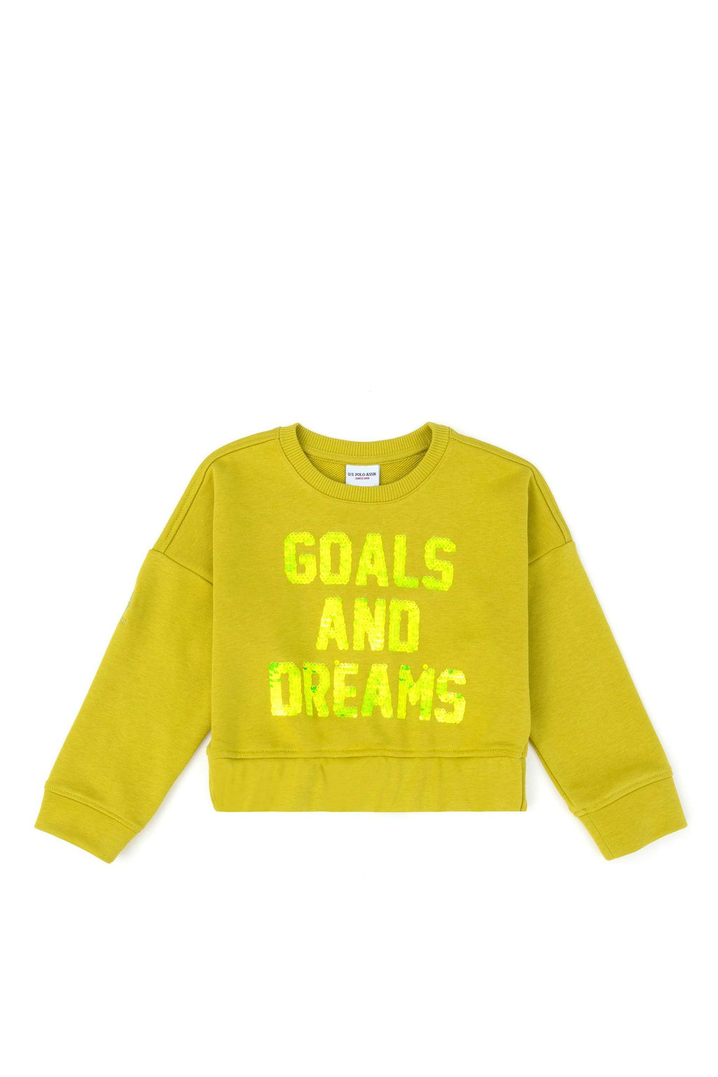 Толстовка для девочек фисташково-зеленого цвета - U.s. polo assn фото 5