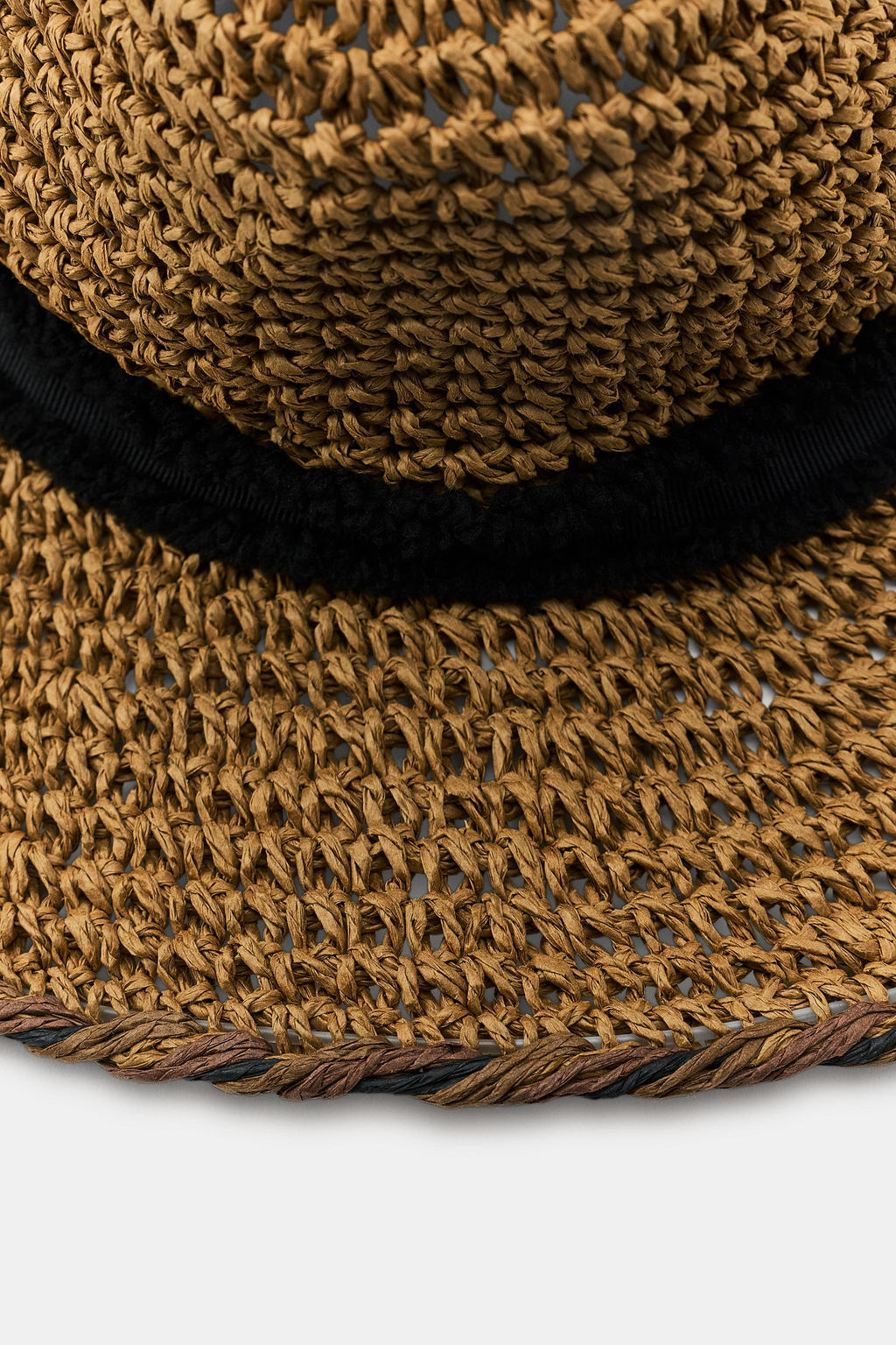 SOMBRERO CINTA CONTRASTE BORDE TWISTED / Tostado - Zara фото 3