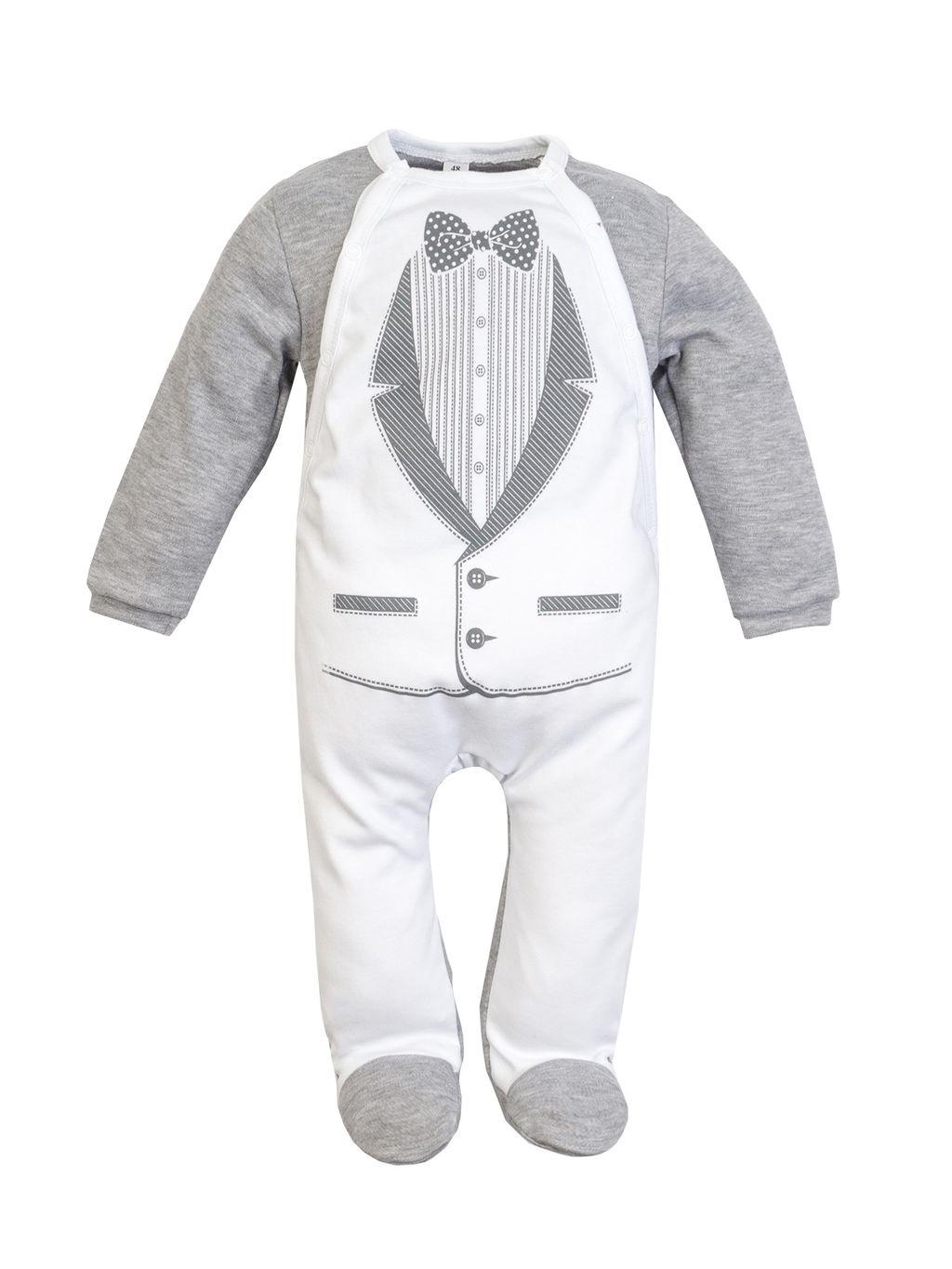 Комбинезон ясельный серый бабочка