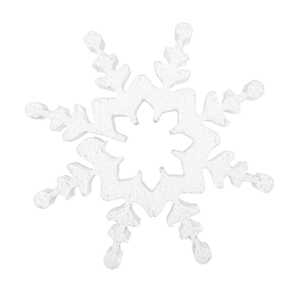 Love2art DPZ-S Заготовка для декора №013 пенополистирол d 15 см 2 см 1 шт 03 Снежинка Зимнее шоу 150 мм, 1 шт