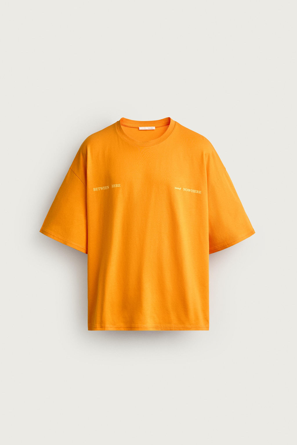 CAMISETA RELAXED FIT BORDADO COMBINADO / Naranja - Zara фото 6