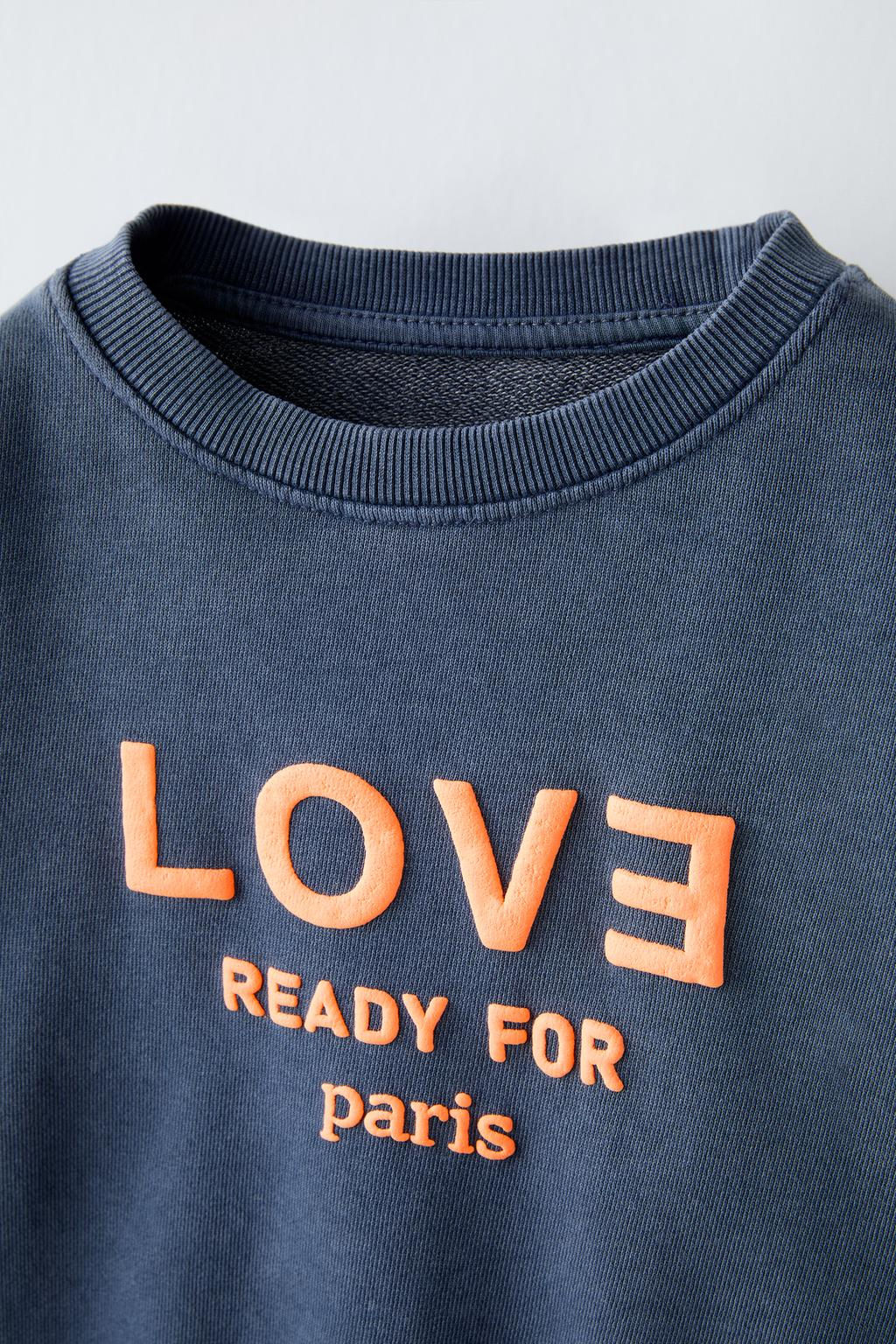 FADED SWEATSHIRT WITH SLOGAN - Zara фото 5