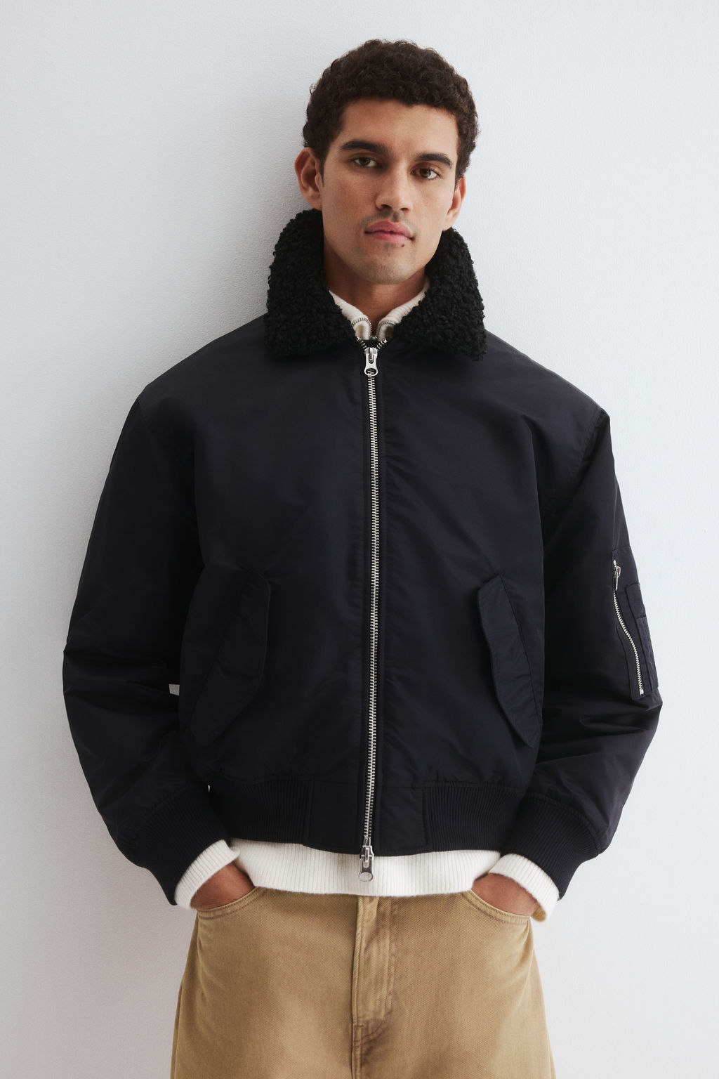 Cazadora bomber de nailon Loose Fit - H&m фото 3