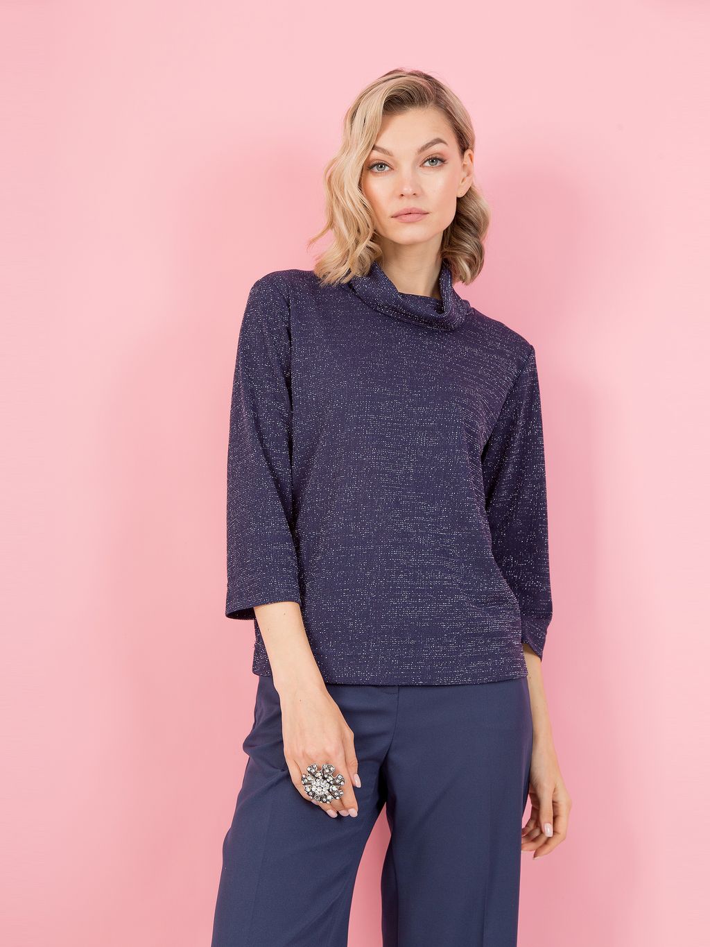Джемпер из трикотажа с люрексом - Stilla фото 4