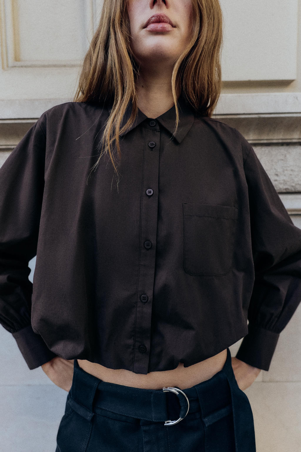 CROPPED POPLIN BALLOON SHIRT - Zara фото 2