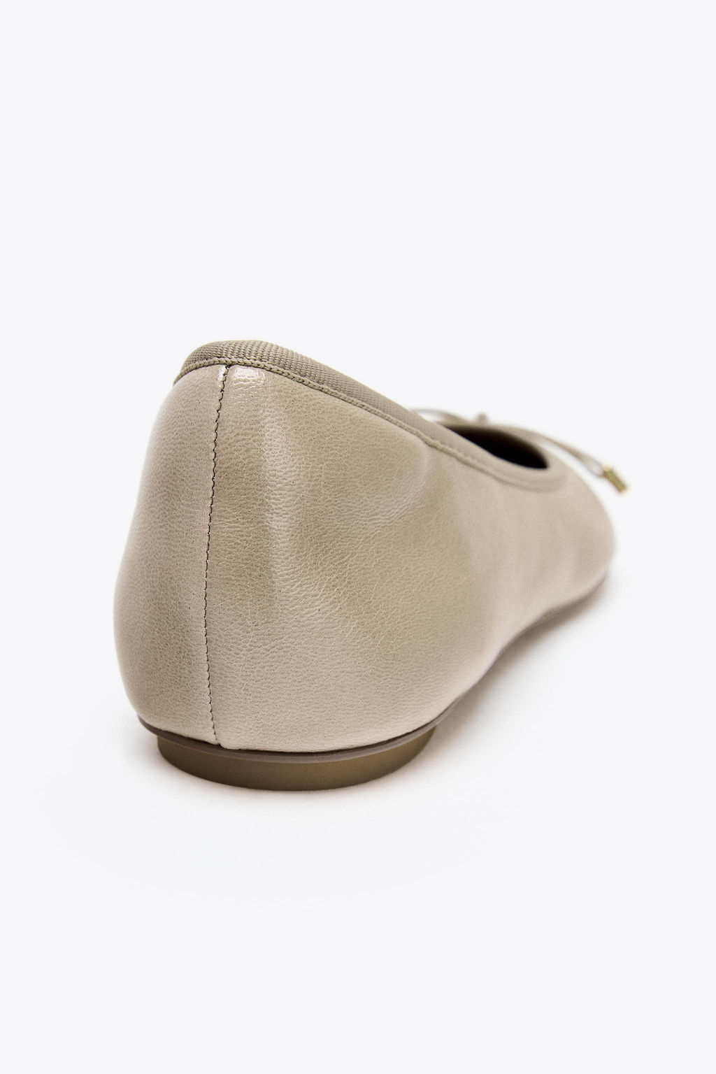 LEATHER BOW BALLET FLATS - Zara фото 6