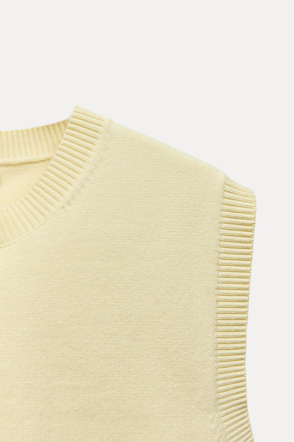 SLEEVELESS PLAIN KNIT TOP - Zara фото 18