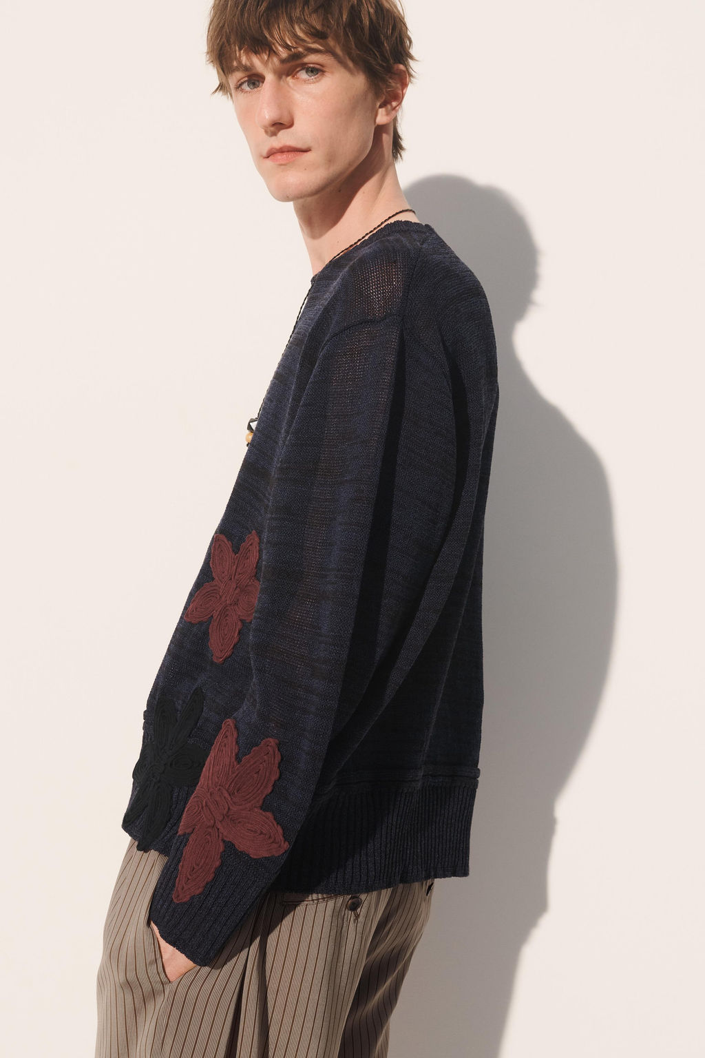 JERSEY RELAXED FIT FLORES / Marino - Zara фото 2