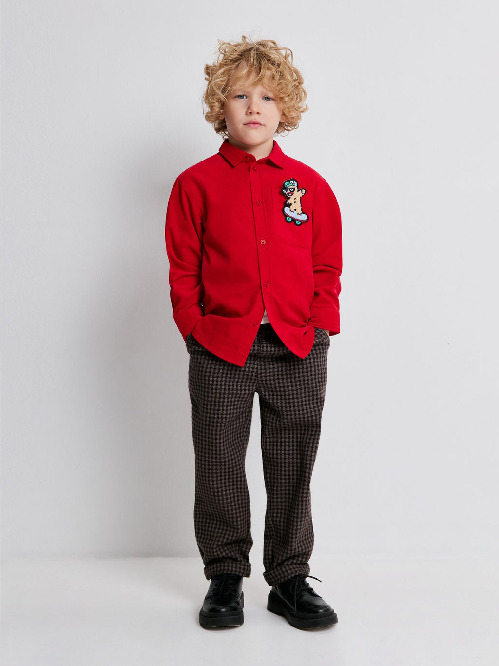 ACOOLA / Сорочка верхняя детская для мальчиков Roberti красный фото 8