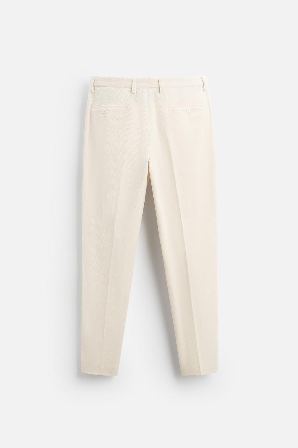 SLIM FIT CORDUROY TROUSERS - Zara фото 16