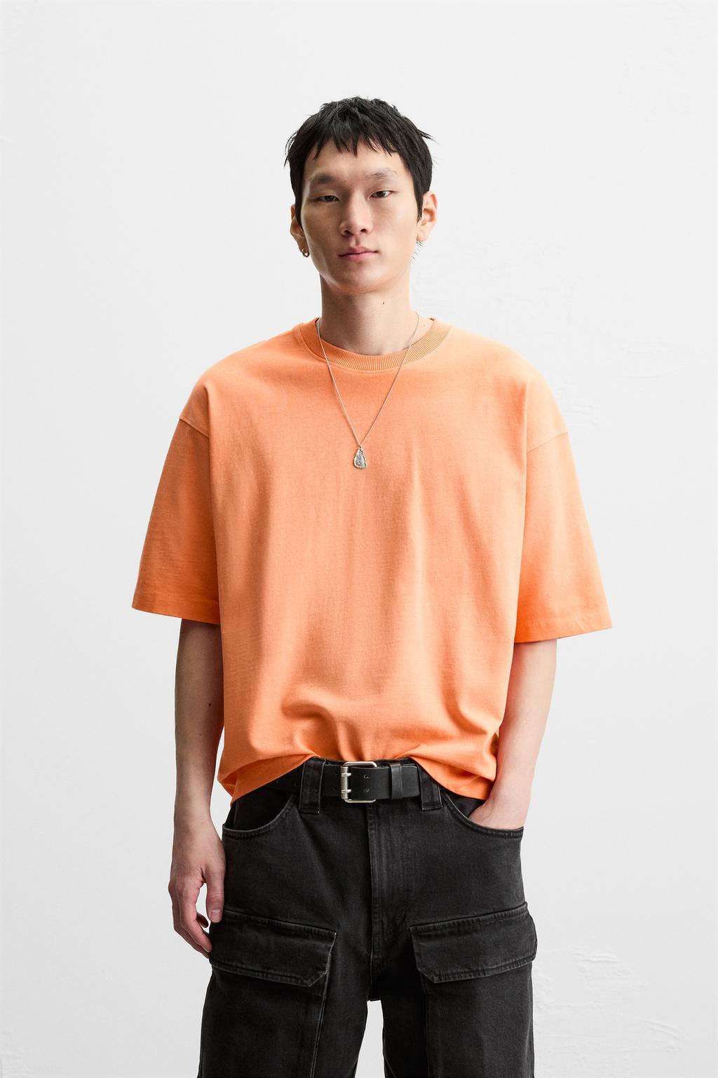 RELAXED FIT SPRAY WASH T-SHIRT - Zara фото 10