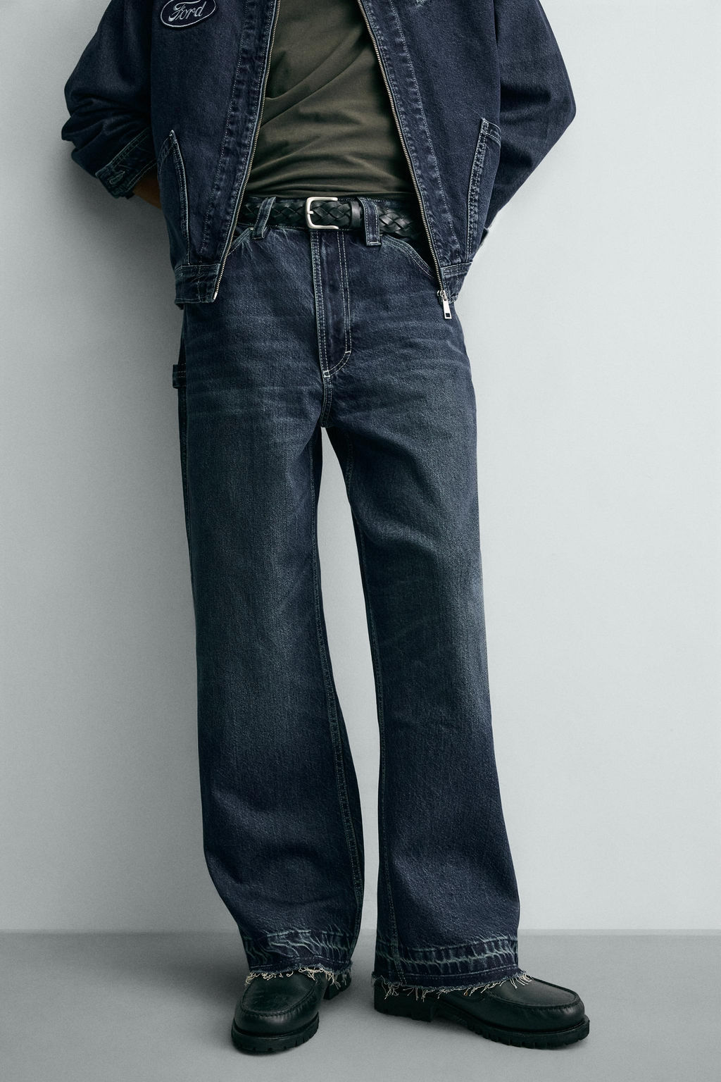 RELAXED FIT JEANS WITH FORD PATCH - Zara фото 16
