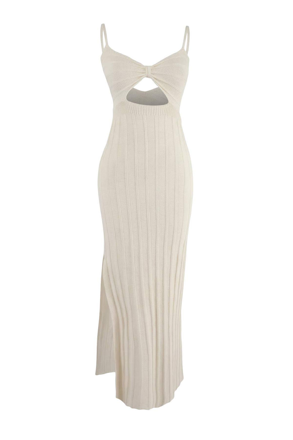 Koyu Kahverengi Triko Ajurlu Maxi Cut Out Detayl? Plaj Elbise TBESS26EL00043 - Trendyolmilla фото 6