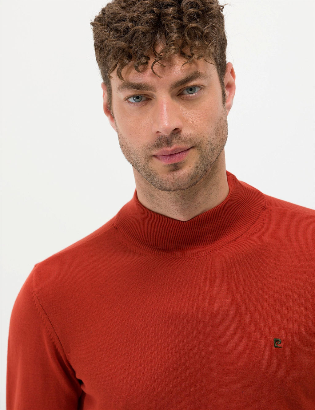 Kiremit Slim Fit Yar_m Bal_k__ Yaka Basic Triko Kazak - Pierre cardin фото 2