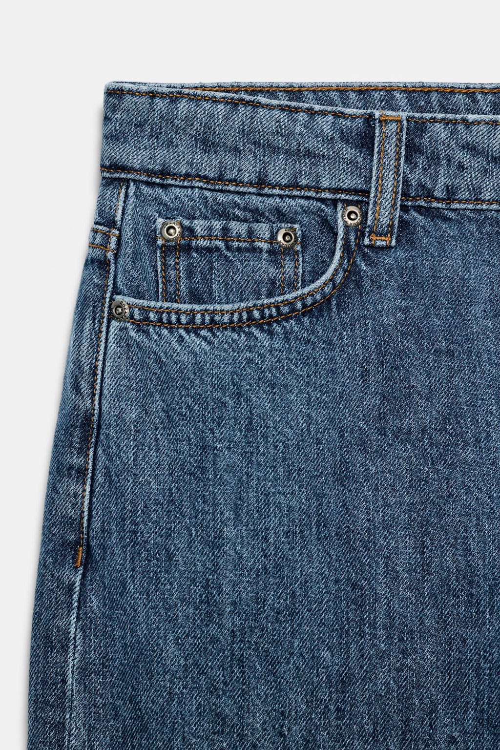 JEANS ZW COLLECTION TAPERED TIRO MEDIO / Azul - Zara фото 3